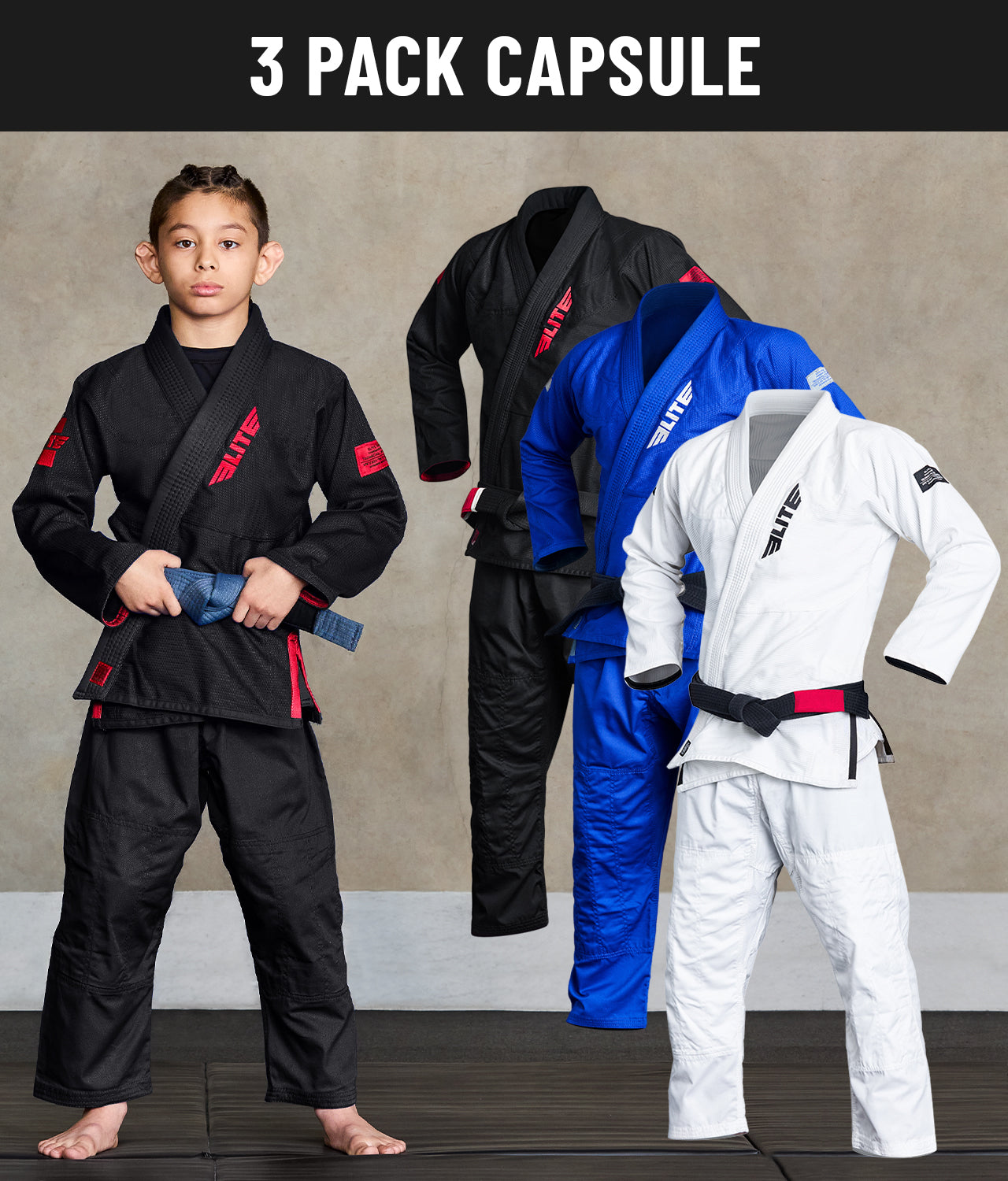 brazilian jiu jitsu gear Core White/Black/Blue Brazilian Jiu Jitsu Kids BJJ Gi