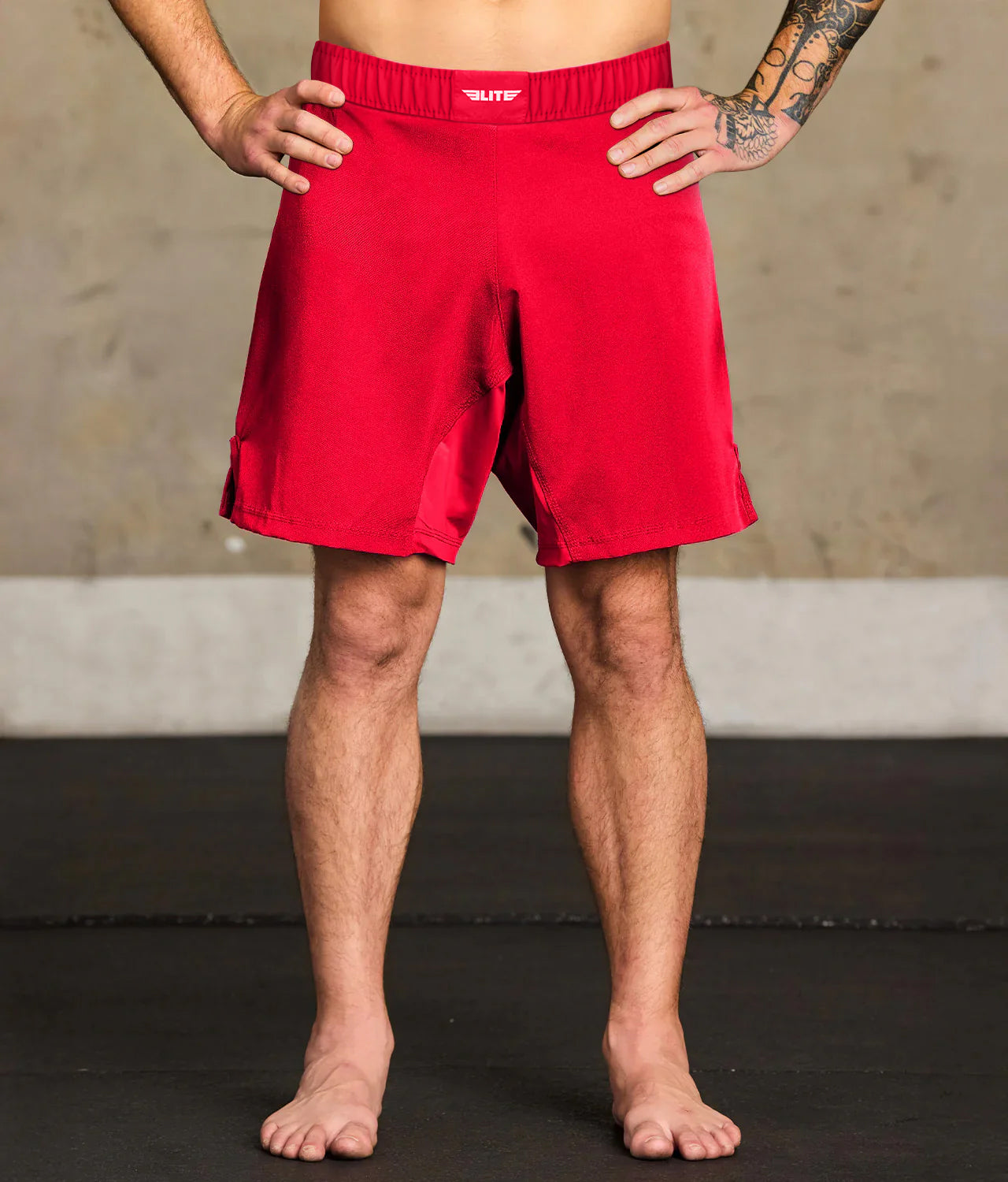 elite sports black jack series red adults mma shorts