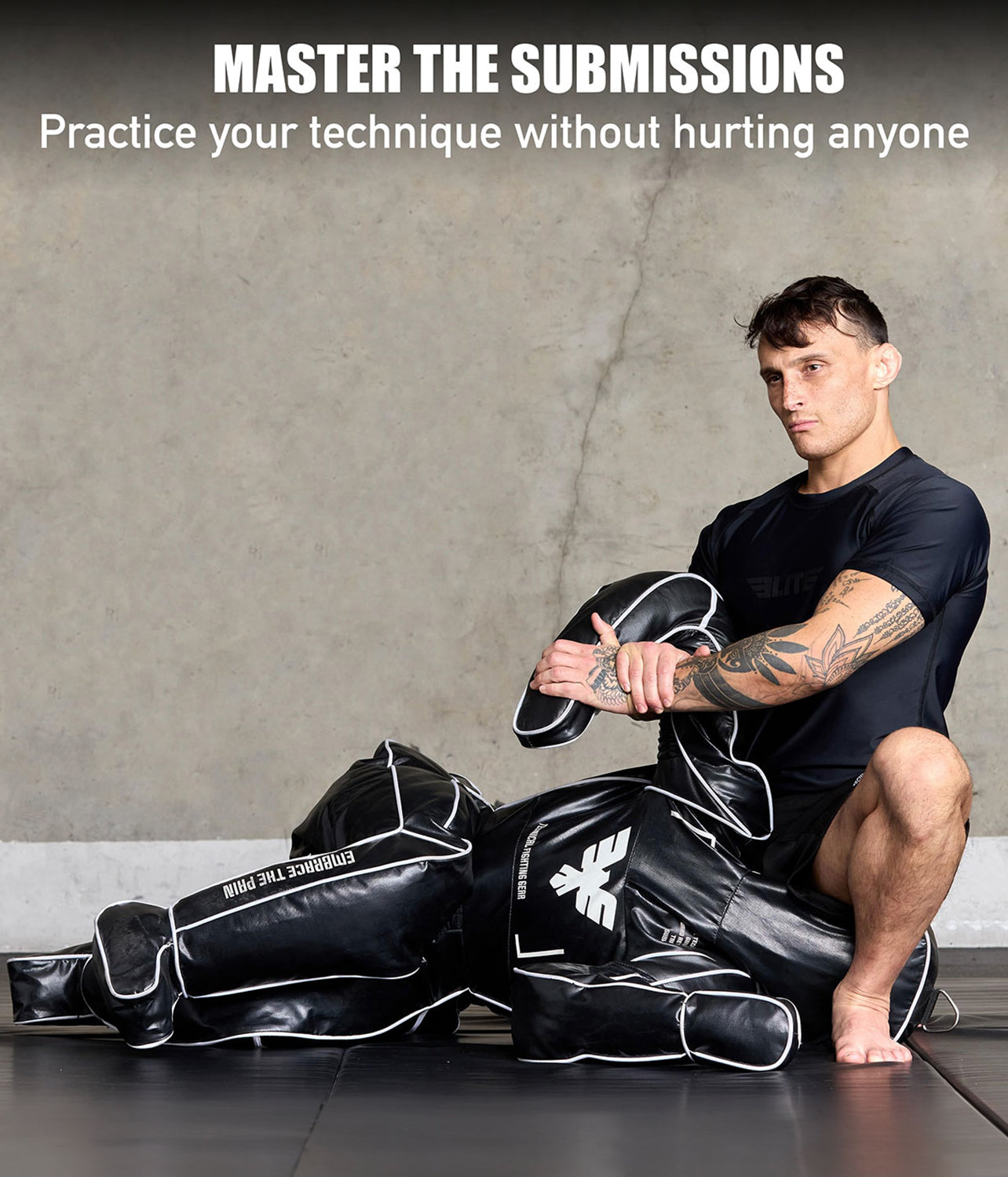 elitesports essential solo training adults bjj grappling dummy