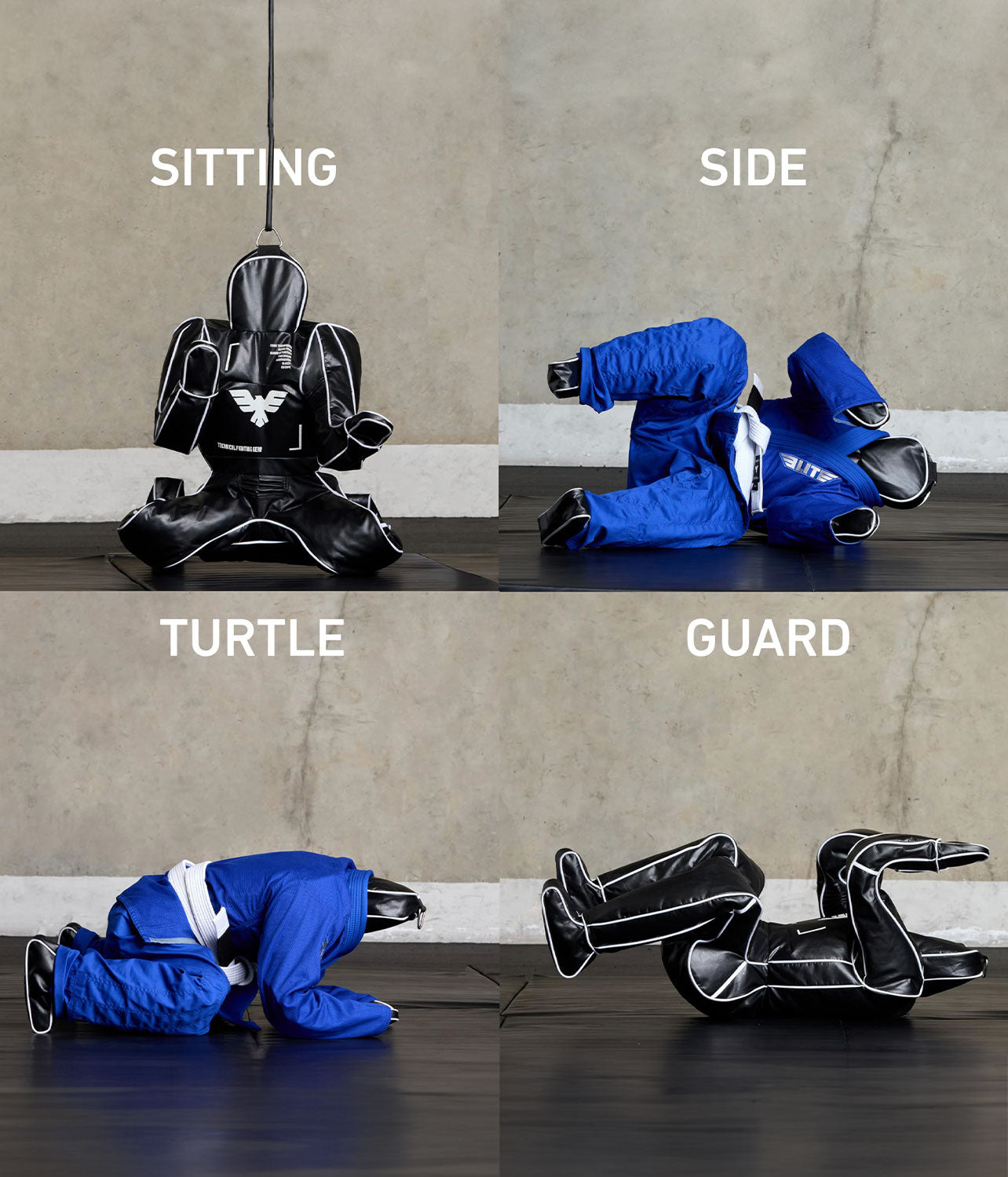 elitesports essential adults jiu jitsu grappling dummy multiple positions