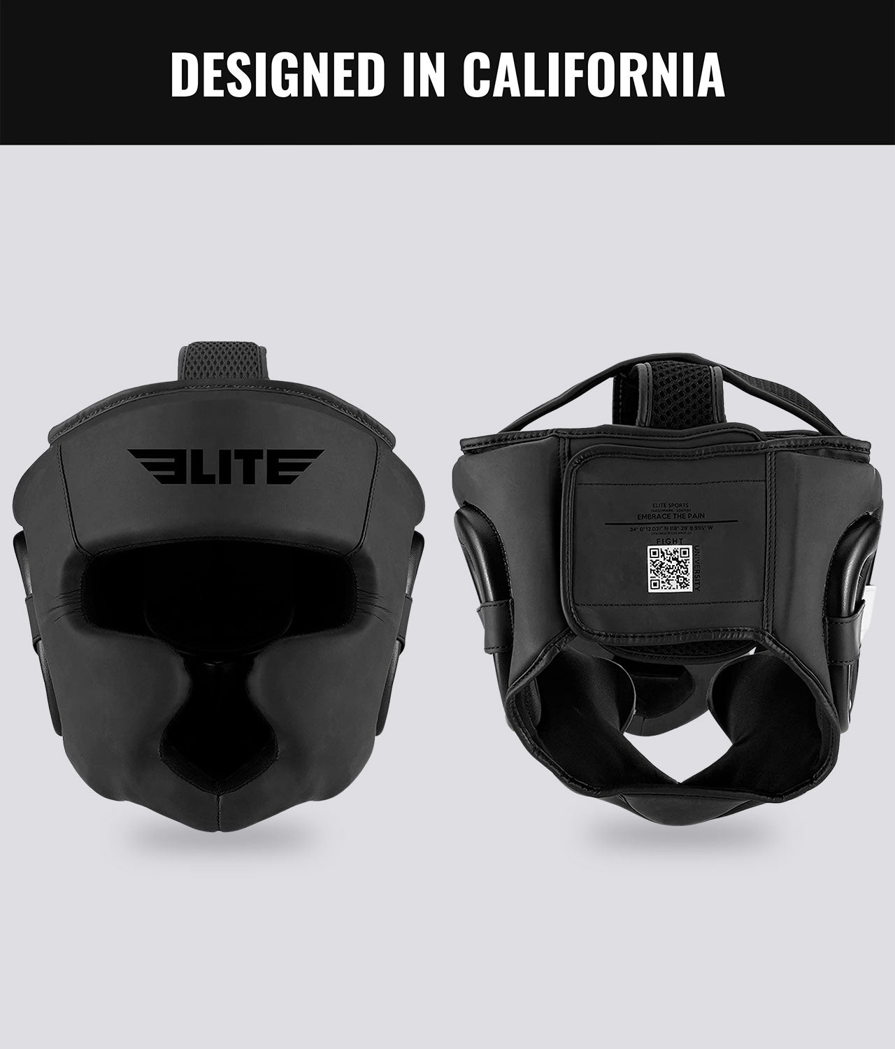 Elite Sports Adults' Essential Black/Black Brazilian Jiu Jitsu BJJ Headgear Designed In California
