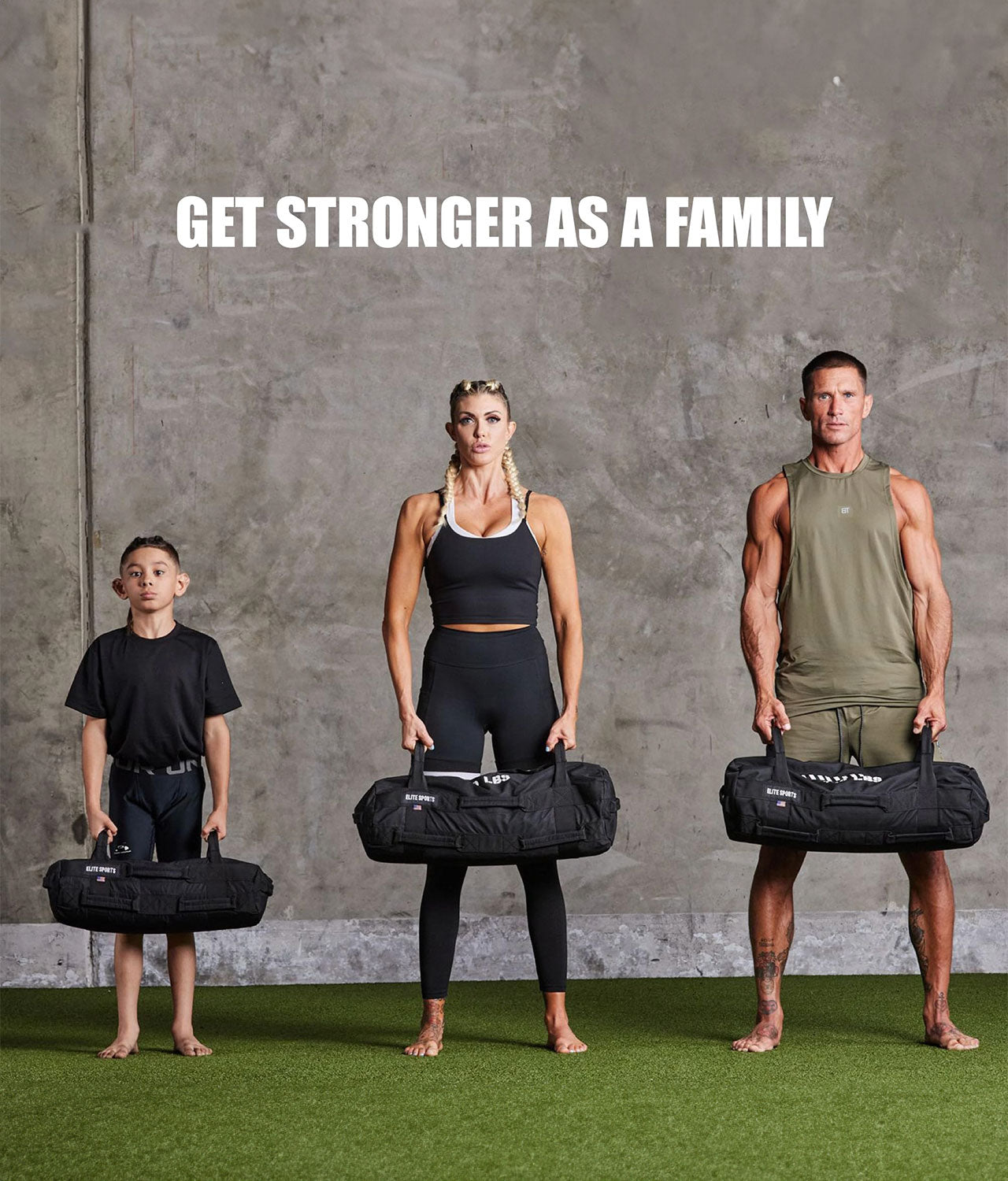 Elite Sports Core Duffel Workout Sandbag 75 lbs Get Stronger As a Family