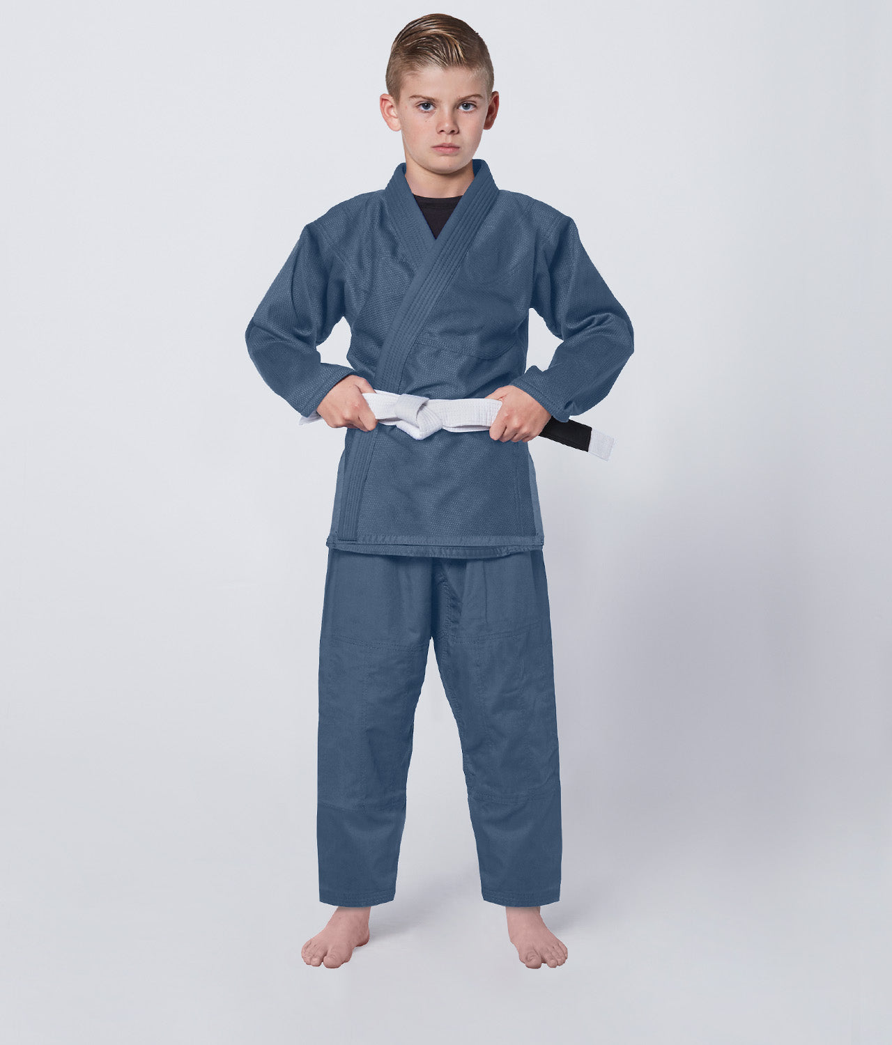 Elite Sports Kids' Essential Gray Brazilian Jiu Jitsu BJJ Gi with Pants
