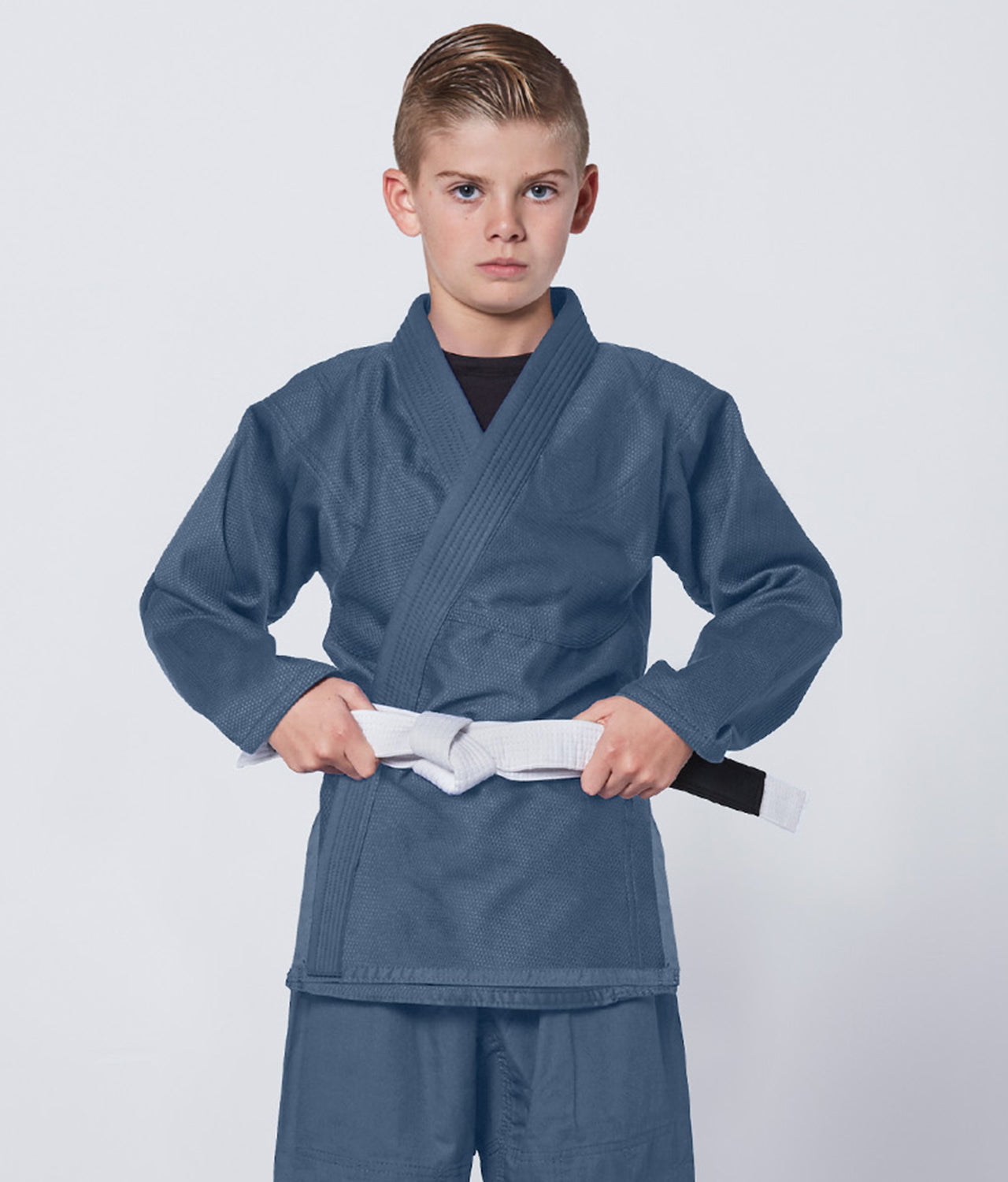 Elite Sports Kids' Essential Gray Brazilian Jiu Jitsu BJJ Gi Main View