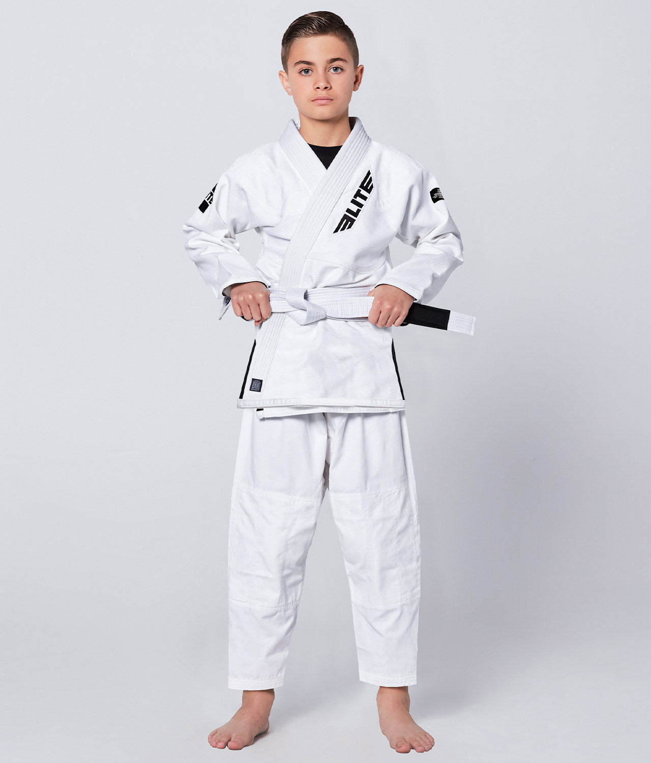 Elite Sports Kids' Jiu Jitsu BJJ White Belt Full Look