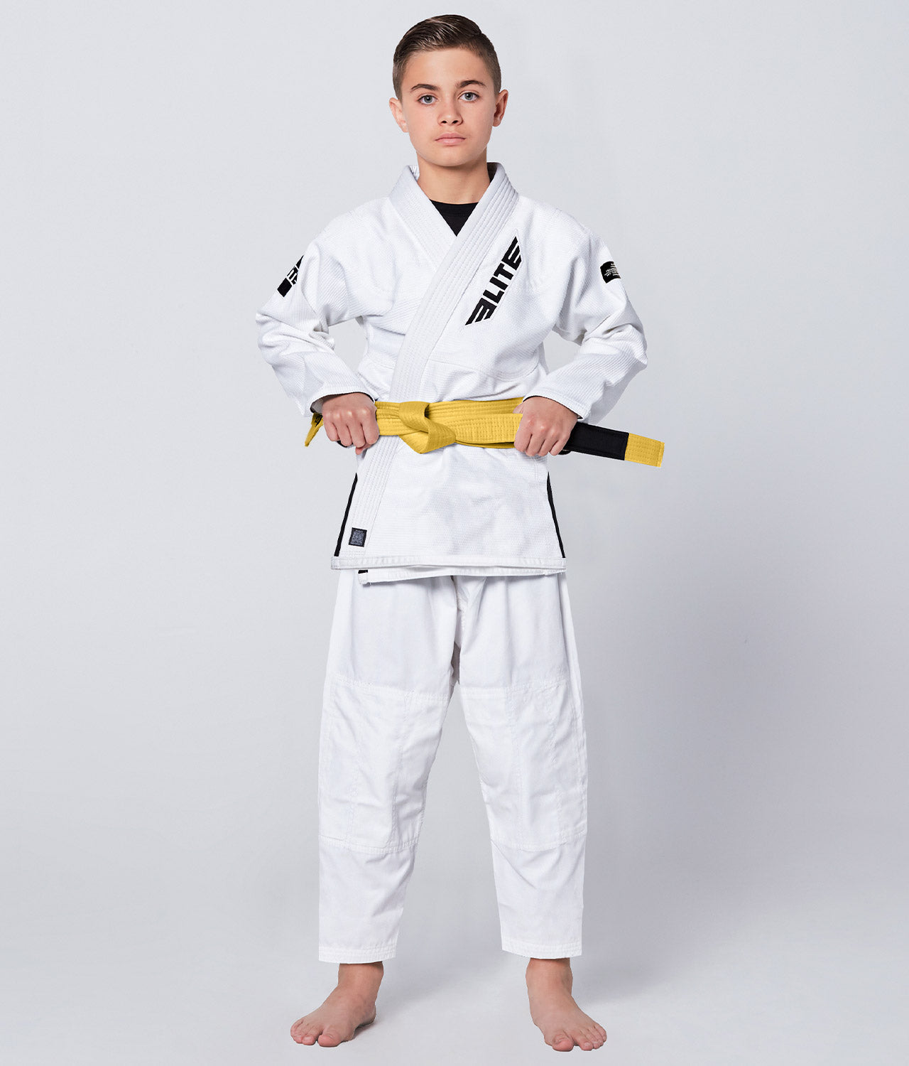 Elite Sports Kids' Jiu Jitsu BJJ Yellow Belt Full Look