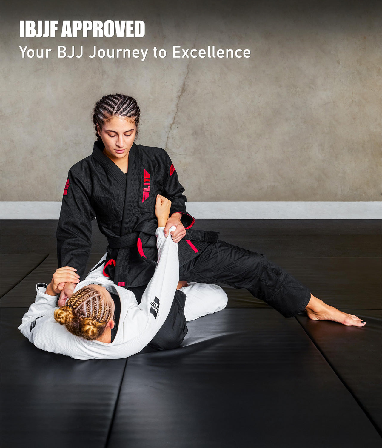 elite core black womens ibjjf approved bjj gi