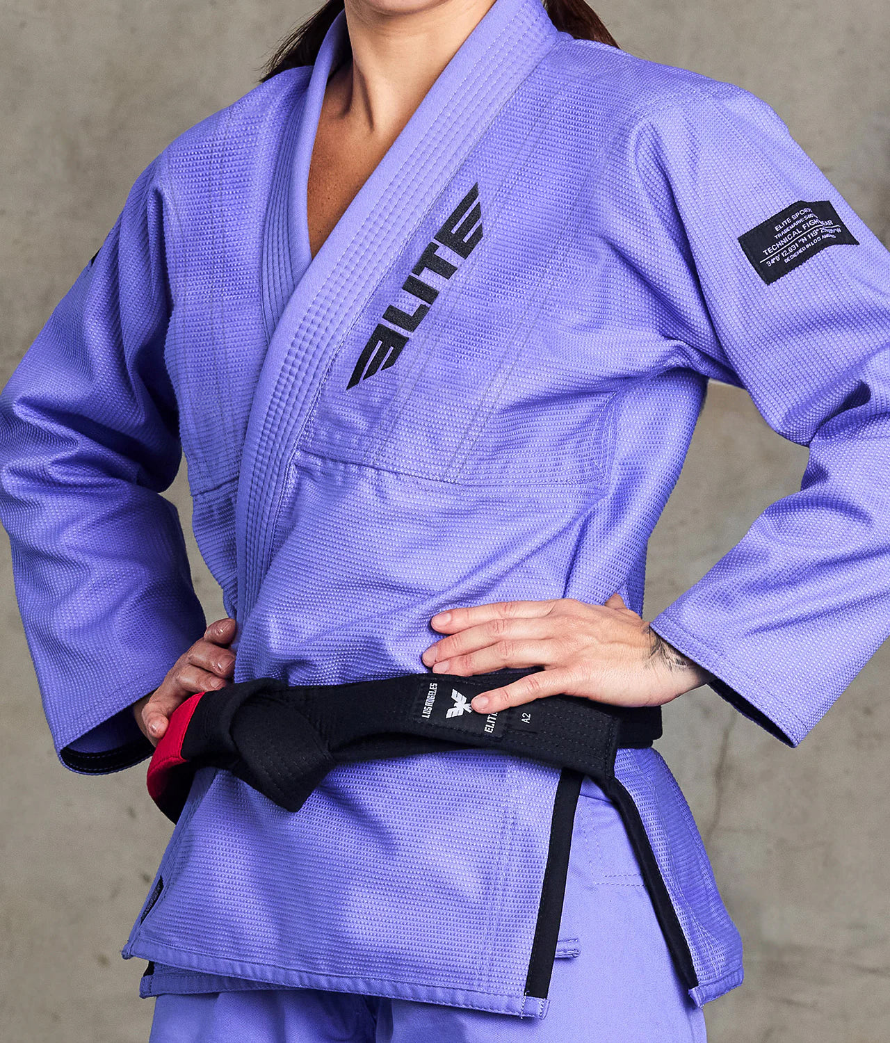elite sports core purple womens bjj gi jacket view