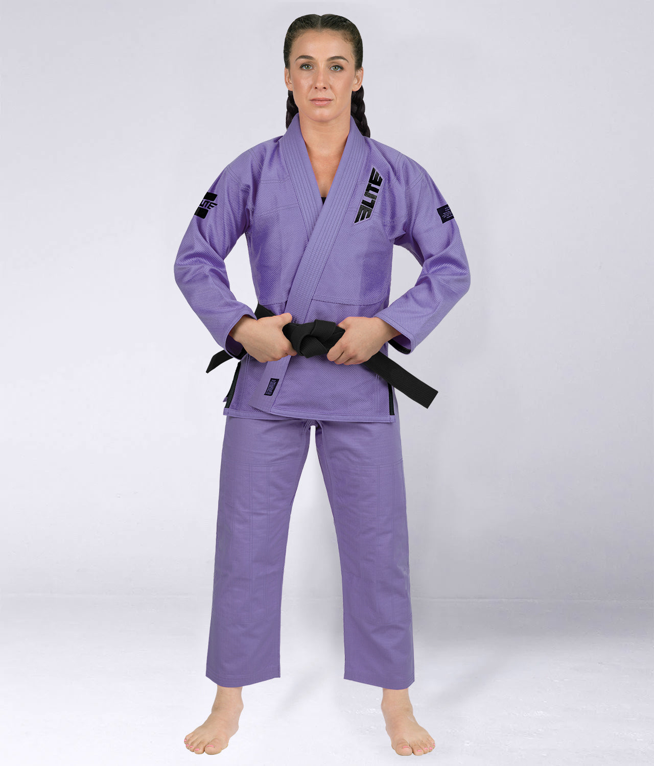Elite Sports Women's Core Purple Brazilian Jiu Jitsu BJJ Gi with Pants