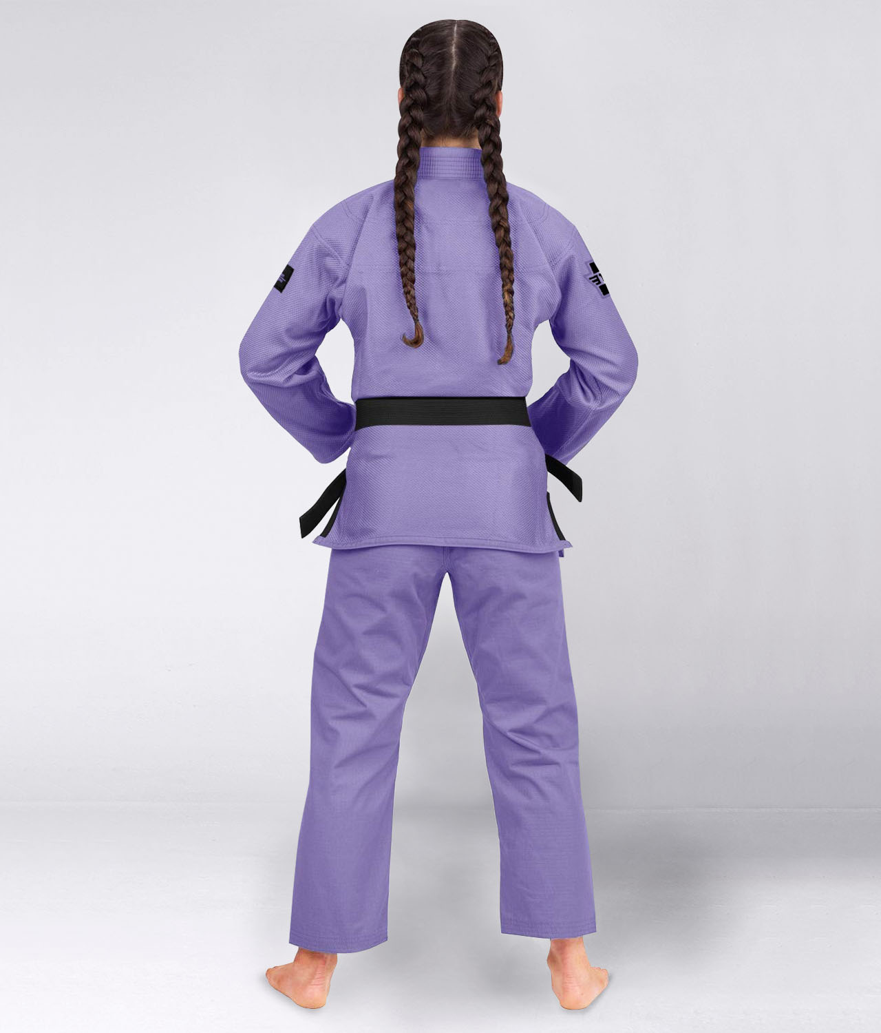 Elite Sports Women's Core Purple Brazilian Jiu Jitsu BJJ Gi Back View