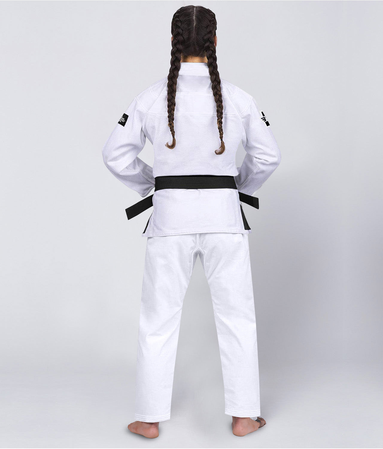 Elite Sports Women's Core White Brazilian Jiu Jitsu BJJ Gi Back View