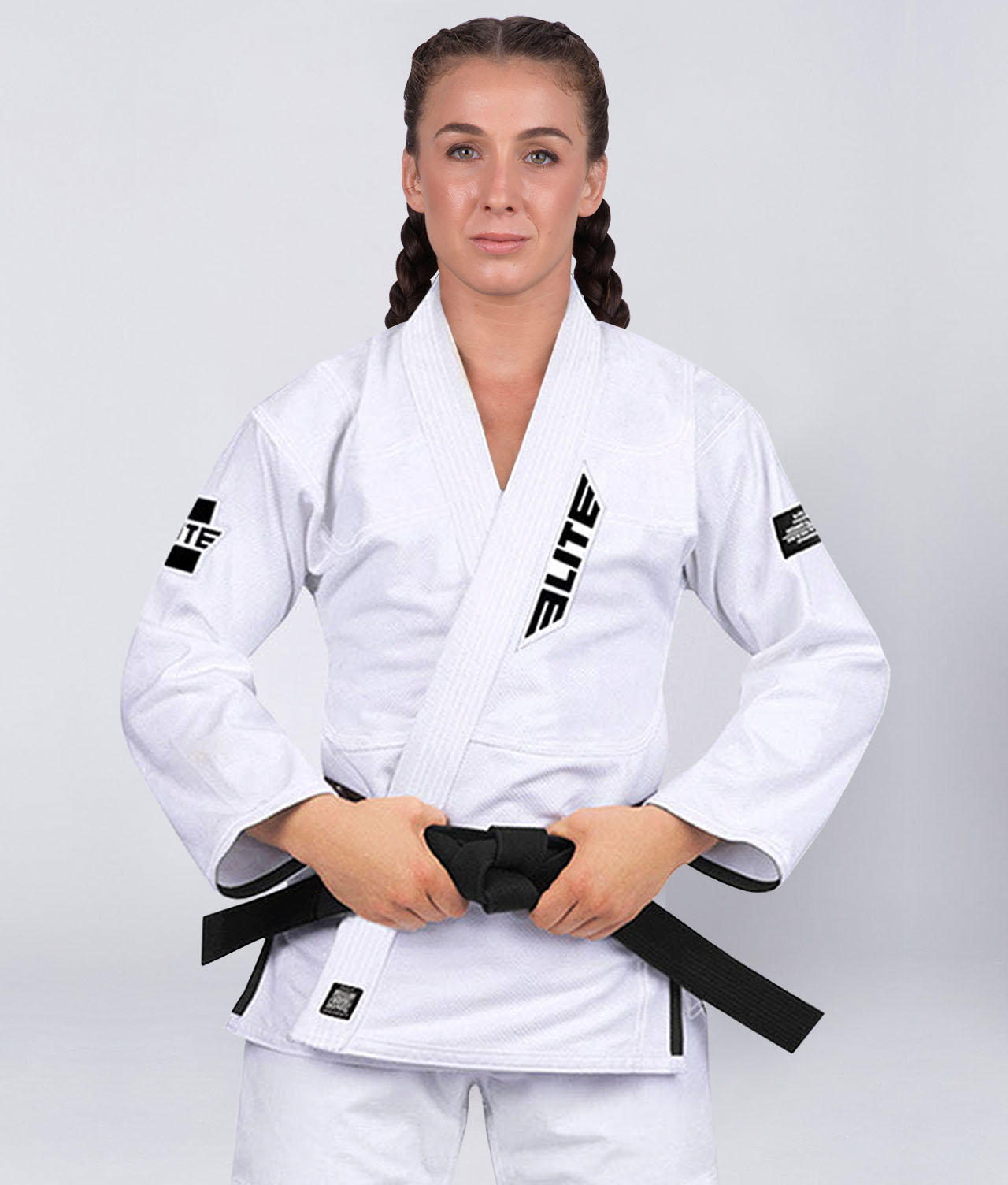 Elite Sports Women's Core White Brazilian Jiu Jitsu BJJ Gi Main View