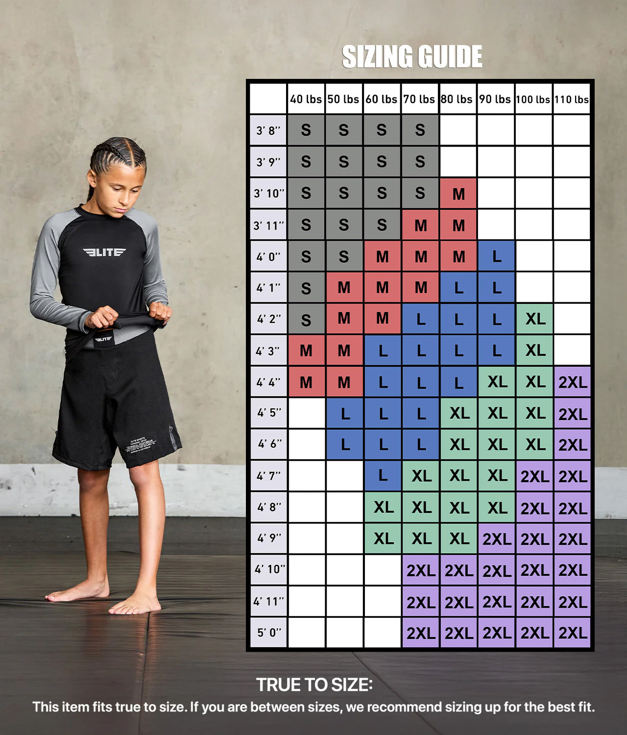 Kids' Standard Gray Long Sleeve Muay Thai Rash Guard