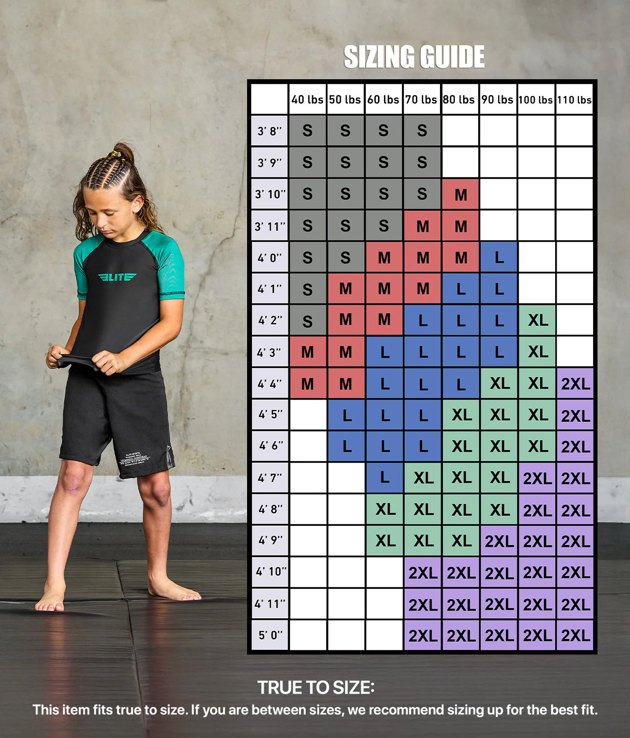 Kids' Standard Green Short Sleeve Training Rash Guard