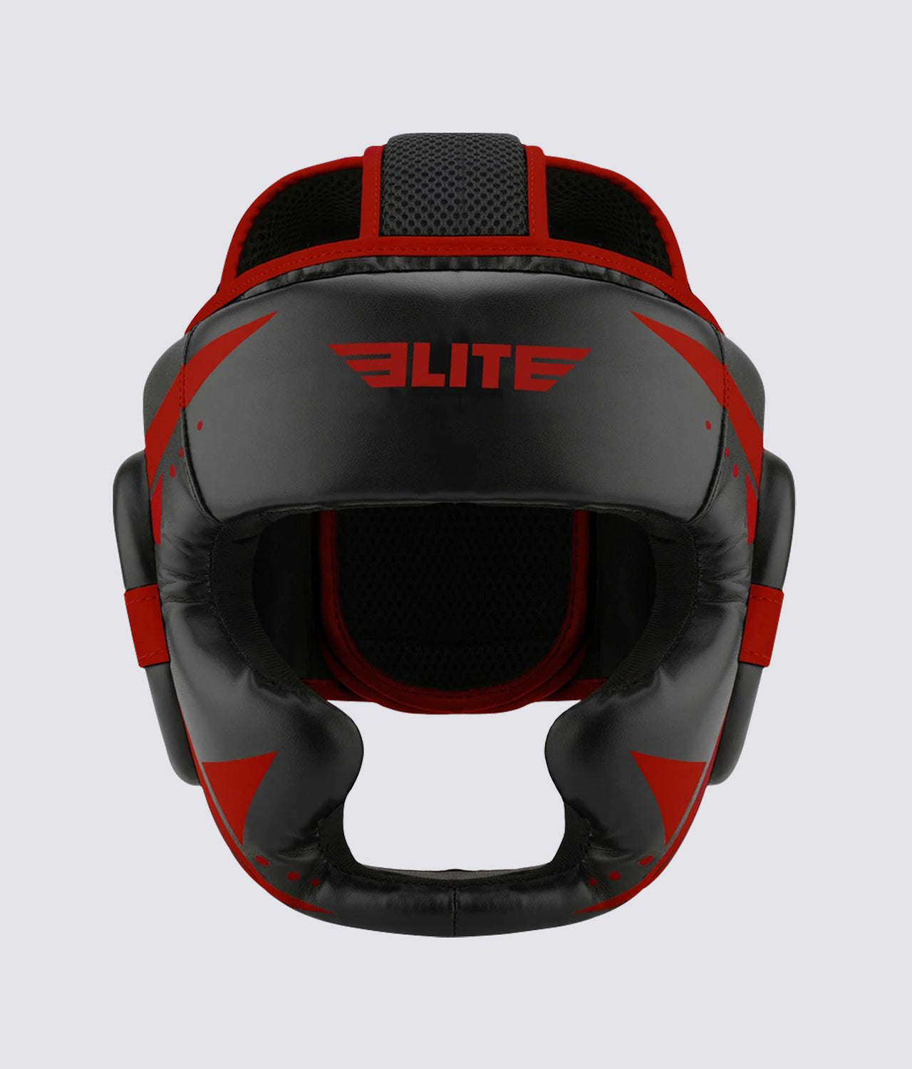 Elite Sports Adults' Star Sparring Black/Red BJJ Headgear Main View