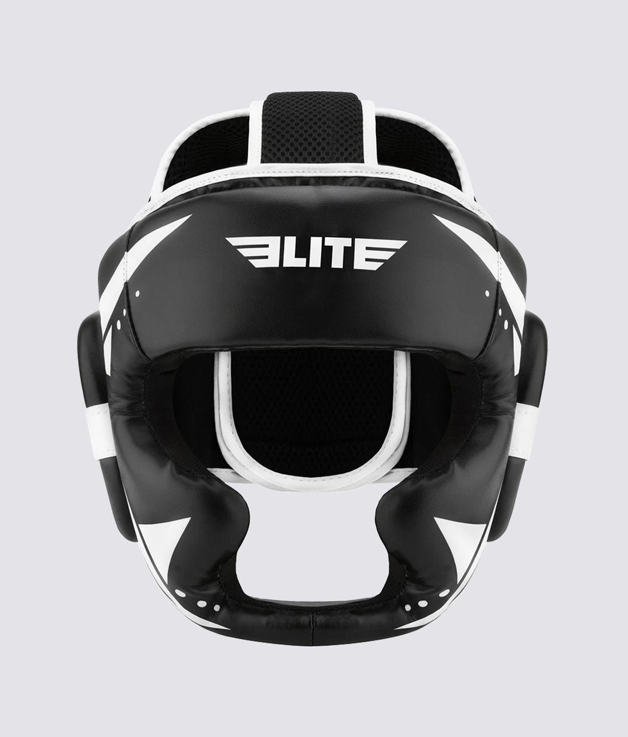 Elite Sports Adults' Star Sparring Black/White BJJ Headgear Main View