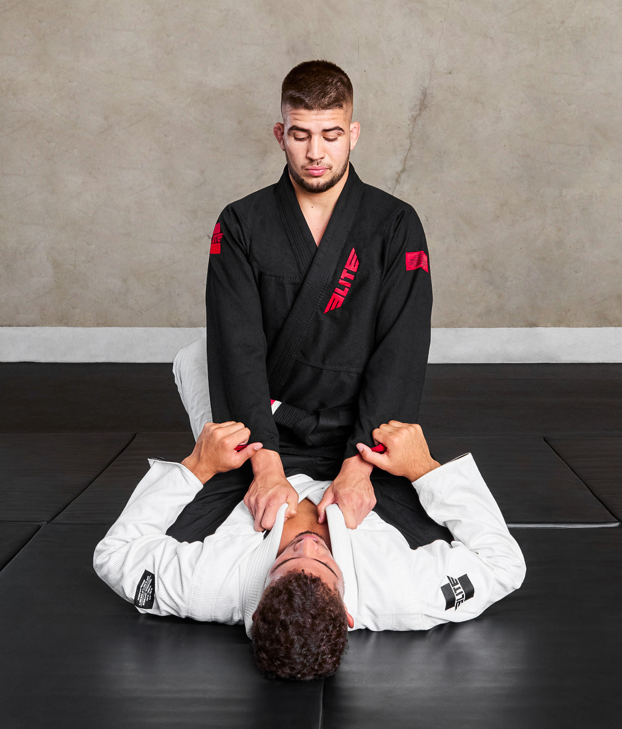 elitesports core black mens bjj gi action view