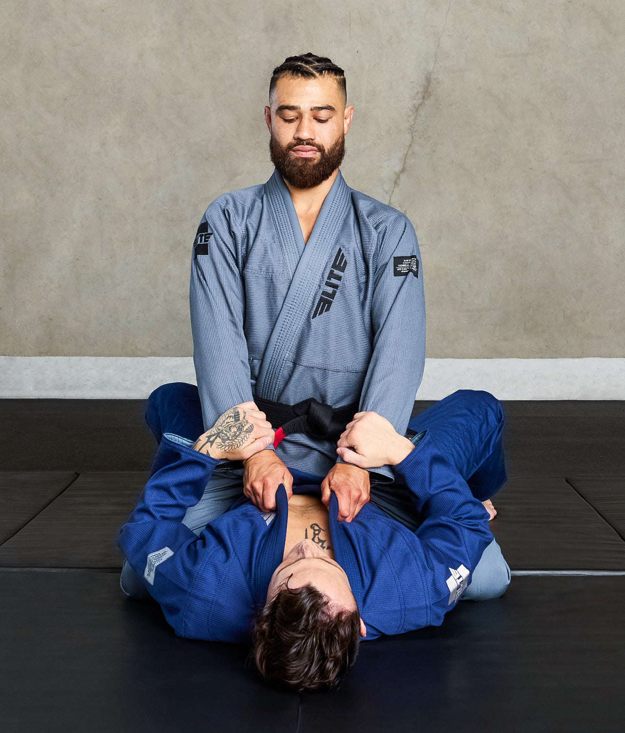elitesports core gray mens bjj gi action view