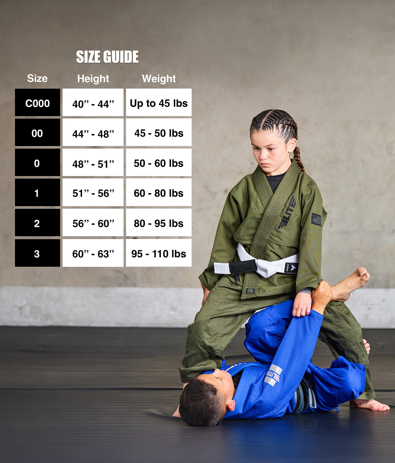 Core Green Brazilian Jiu Jitsu Kids BJJ Gi