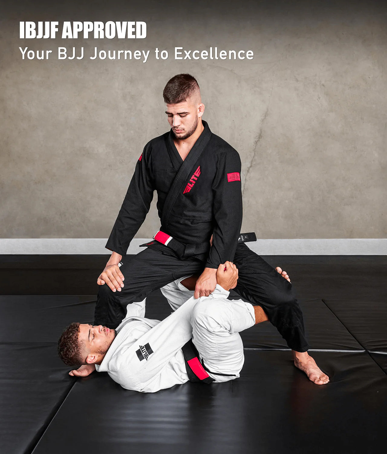 elitesports pack-of-3 core black mens ibjjf approved bjj gi