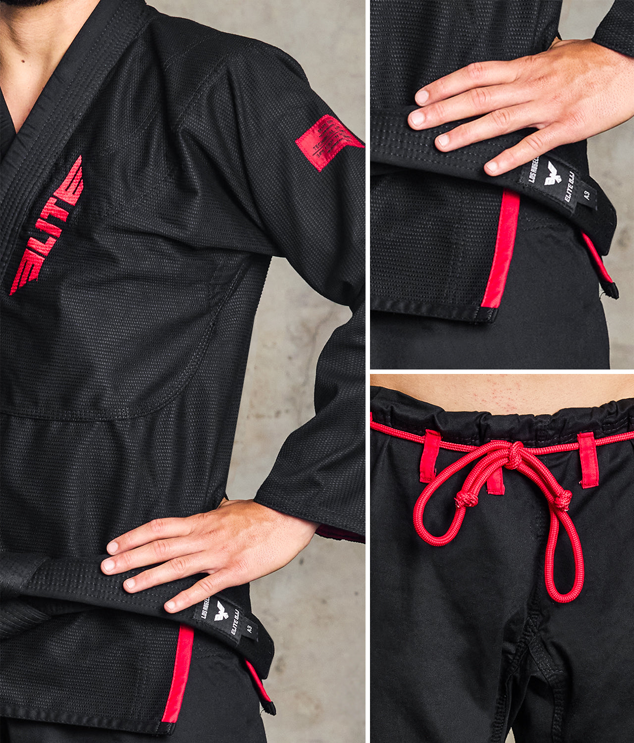 Core Black Brazilian Jiu Jitsu Mens BJJ Gi - (Pack of 3)