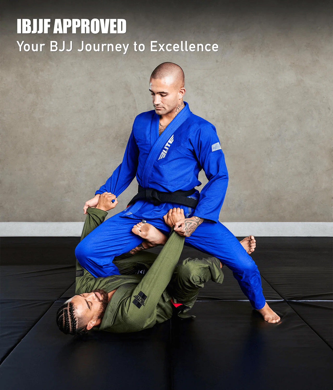 elitesports pack-of-3 core blue mens ibjjf approved bjj gi