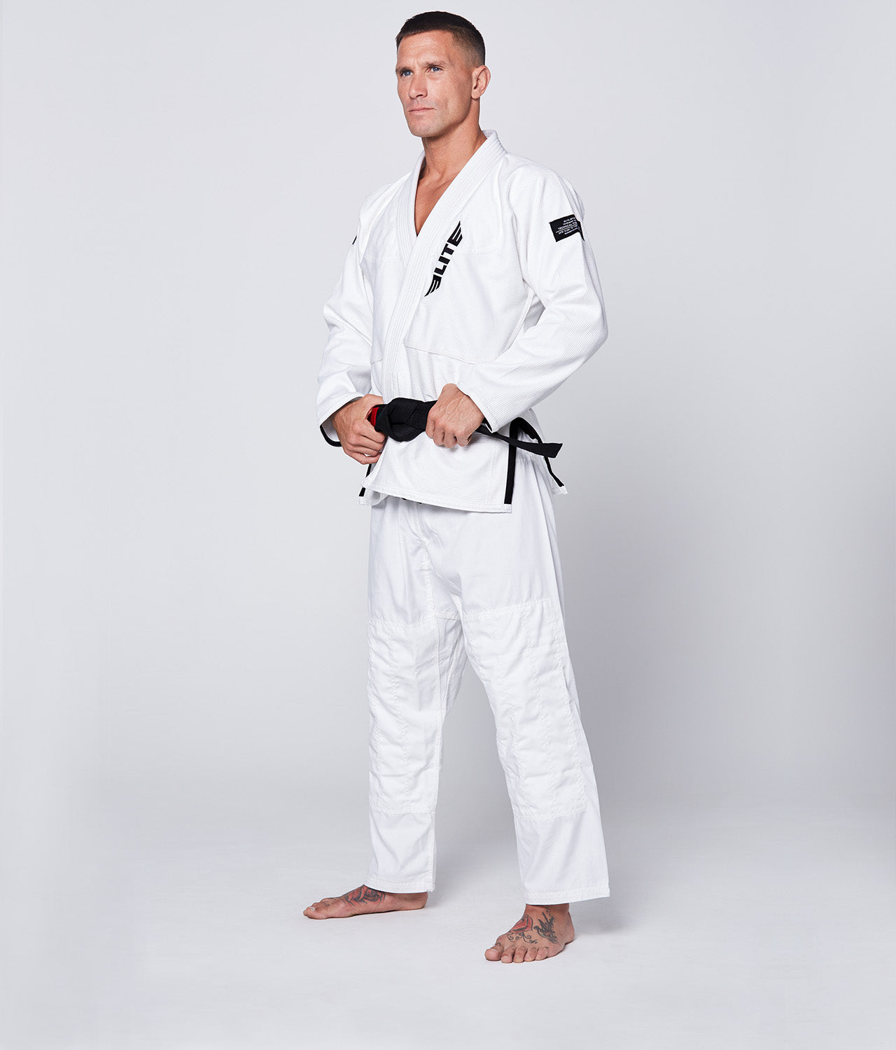 Elite Sports Men's Core White Brazilian Jiu Jitsu BJJ Gi - (Pack of 3) Side View