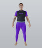 Men's Standard Purple Short Sleeve MMA Rash Guard Video