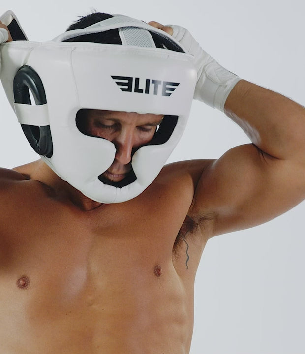 Adults' White Muay Thai Headgear Video