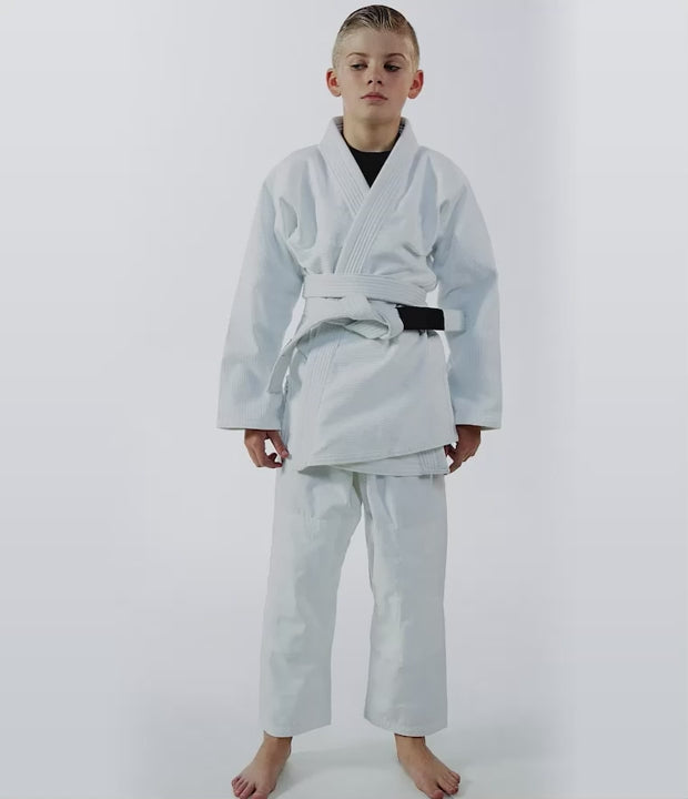Kids' Essential White Brazilian Jiu Jitsu BJJ Gi Video