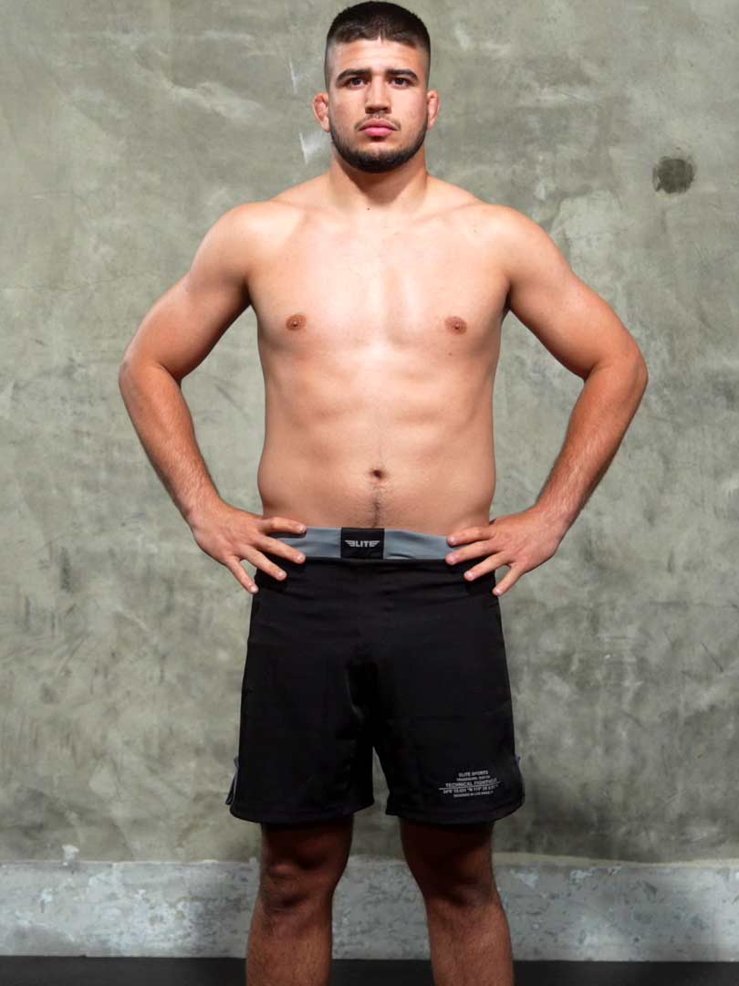 elite sports black jack series adult black gray mma shorts demo video