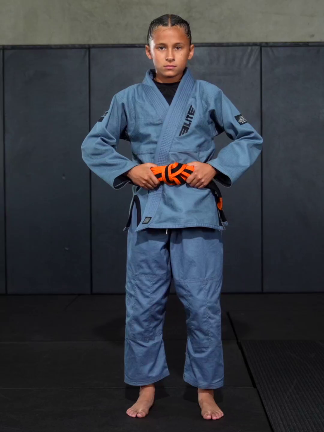 elite sports ultra light preshrunk gray kids brazilian jiu jitsu bjj gi with free belt demo video