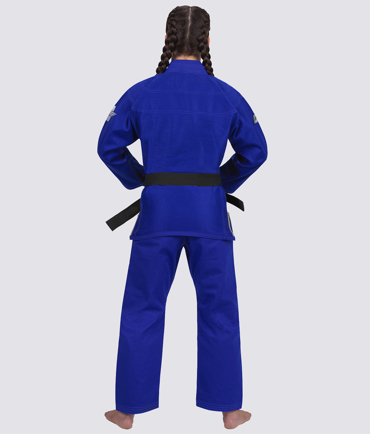 Elite Sports Women's Core Blue Brazilian Jiu Jitsu BJJ Gi Back View