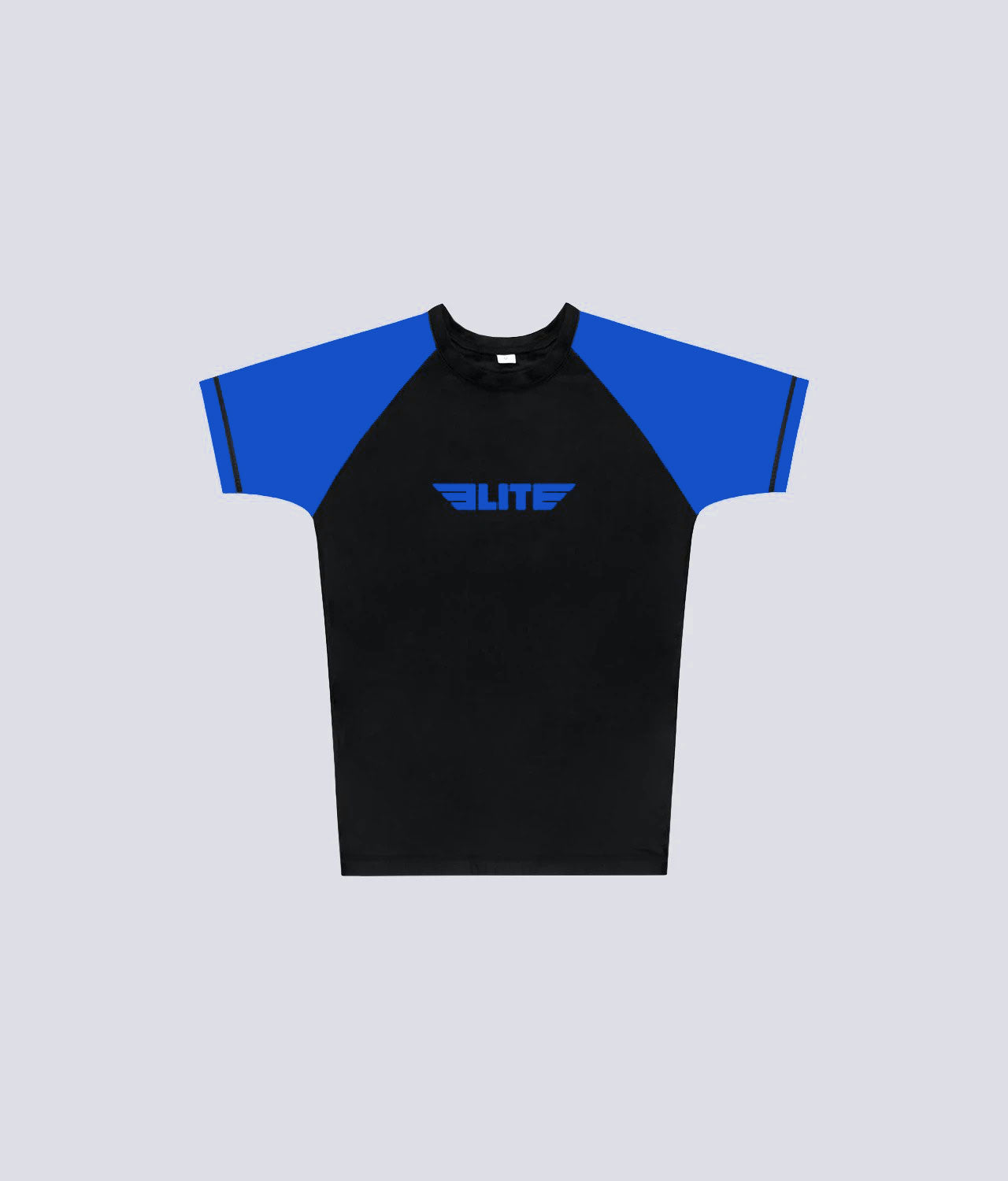 elite sports standard blue short sleeve womens no-gi bjj rash guard comfortable & secure