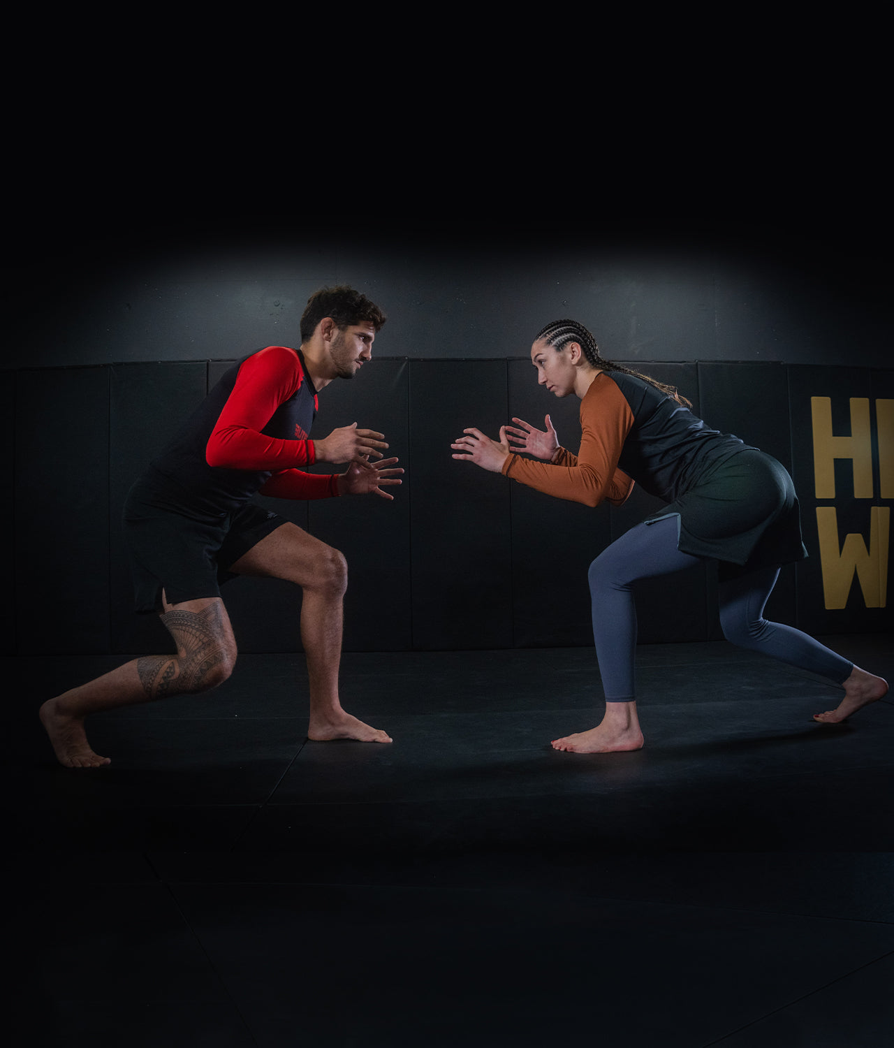 elite sports standard brown long sleeve womens no-gi bjj rash for grappling