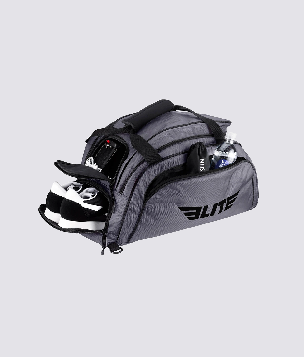Warrior Gray Large Duffel Jiu Jitsu BJJ Gear Gym Bag
