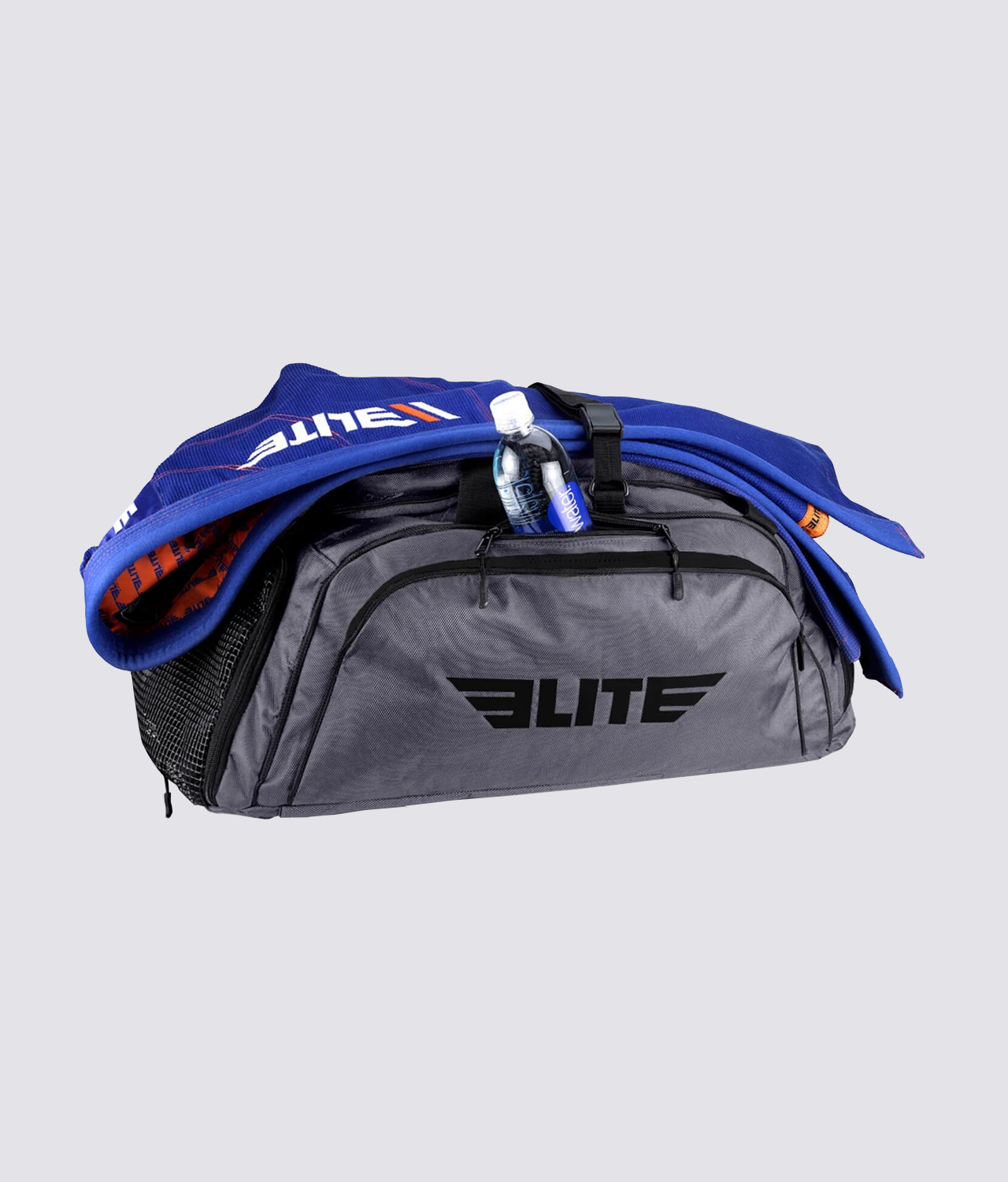 Warrior Gray Large Duffel Jiu Jitsu BJJ Gear Gym Bag