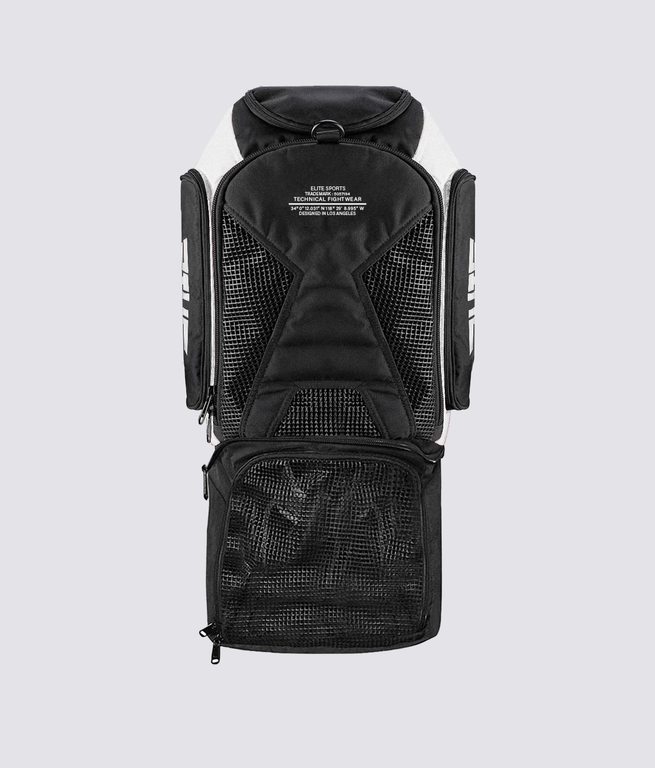 Convertible White Training Gear Gym Bag & Backpack