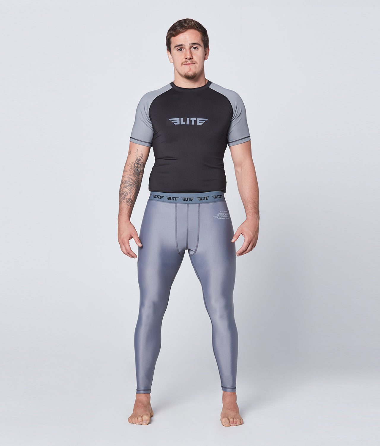Elite Sports Kids Compression Training Spat Pants (Grey, Medium