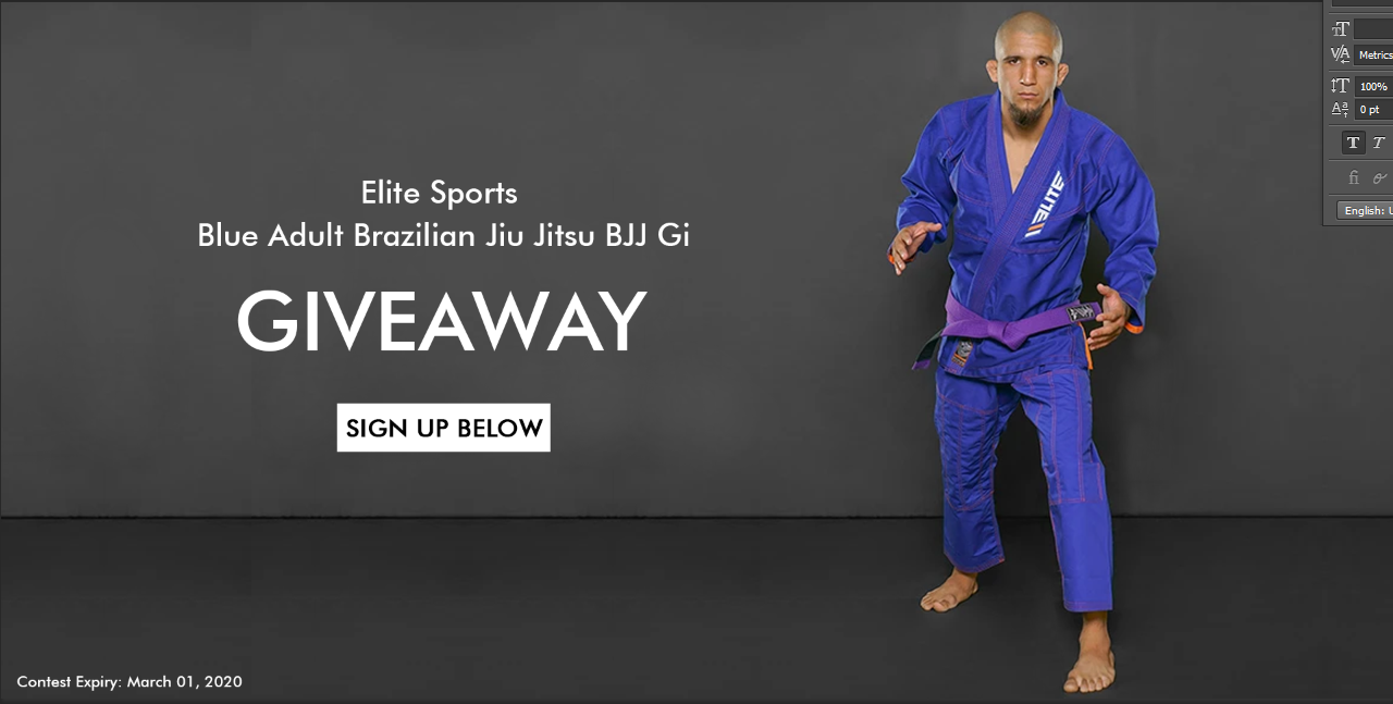 Elite Sports Blue Adult Brazilian Jiu Jitsu Gi Giveaway