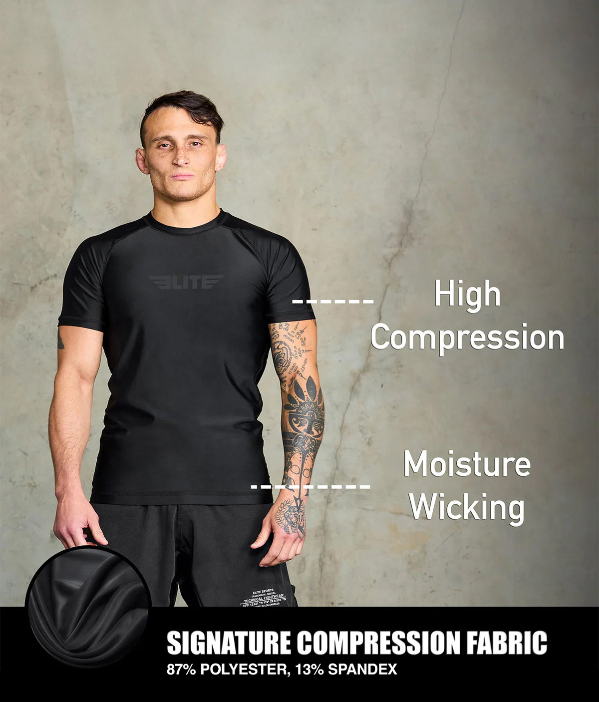 Adult's Rash Guard Bundle Black/White - Short Sleeve