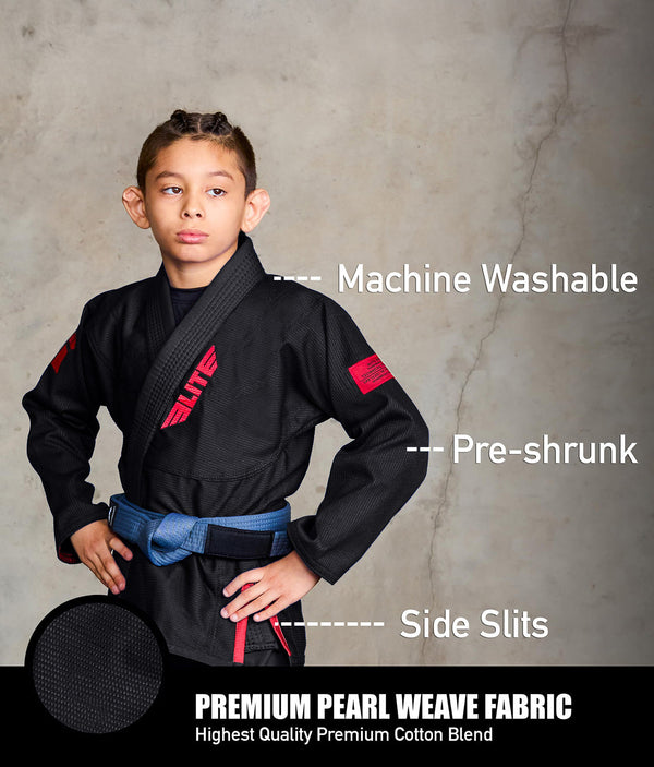 Elite Core White/Black/Blue Adults BJJ Gi w/ Free Belt, (Pack of 3) Jiu ...