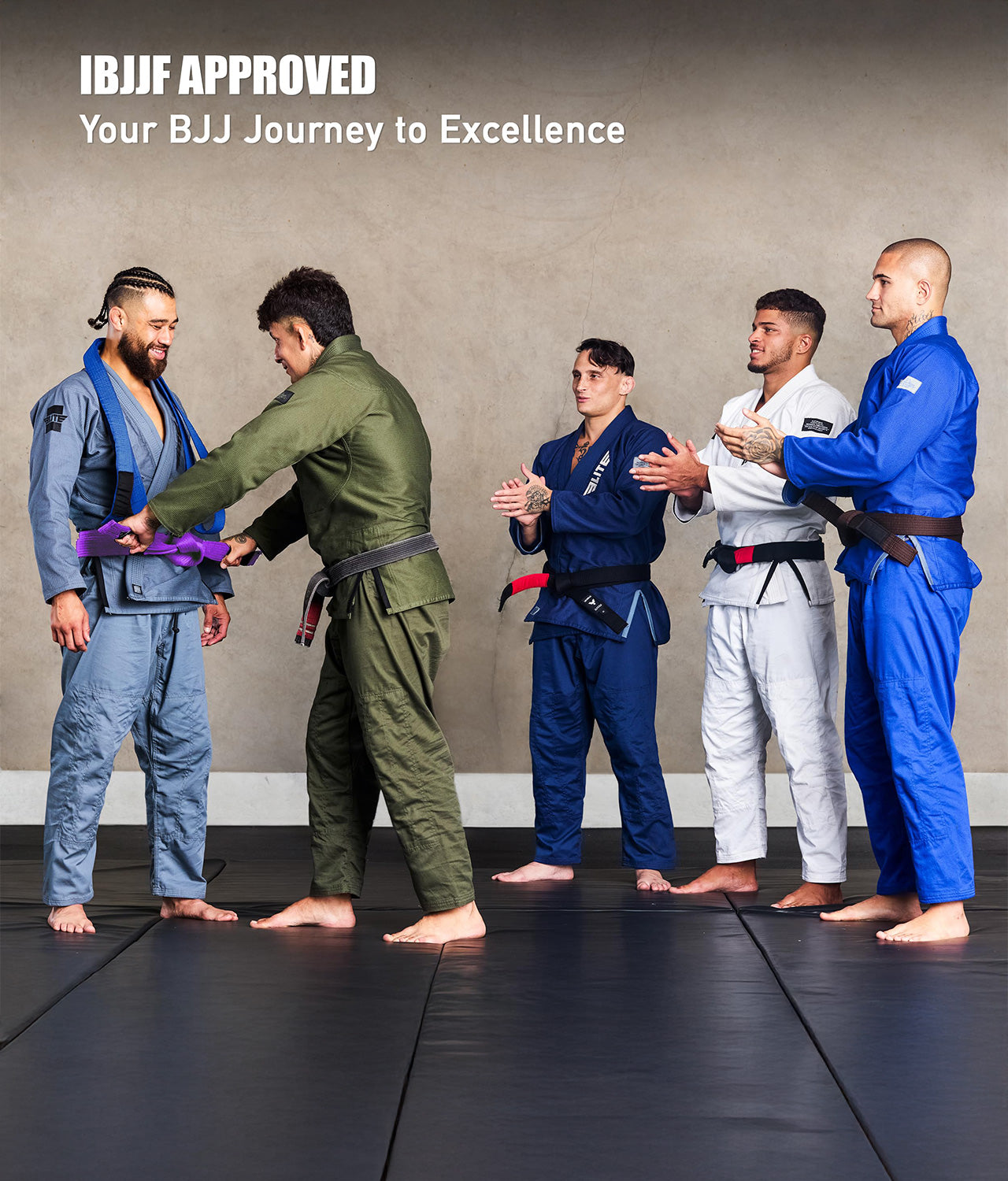 elite sports adults ibjjf approved purple bjj belt