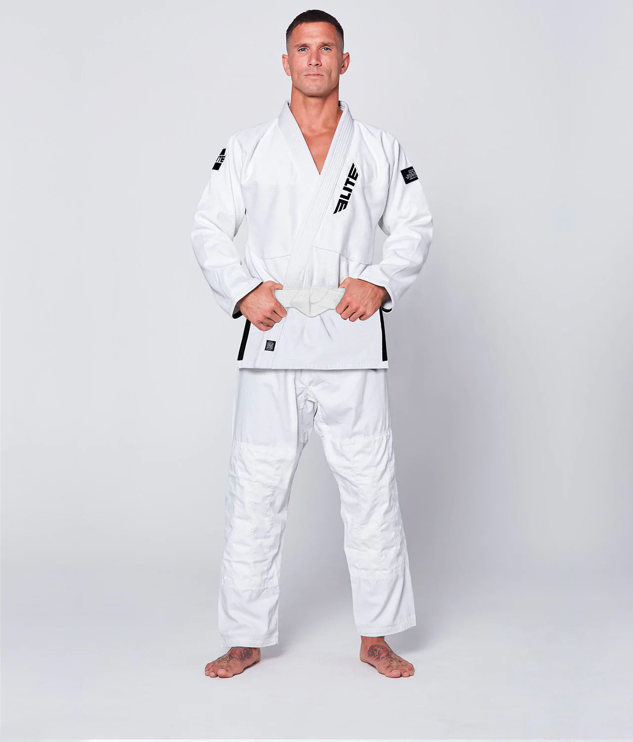 Elite Sports Adults' Jiu Jitsu BJJ White Belt Full Look