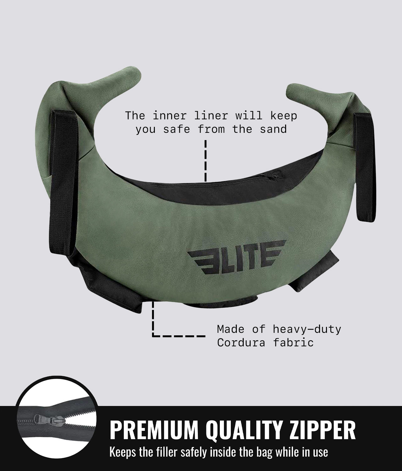 Elite Sports Bulgarian Sand Bag Premium Quality Zipper