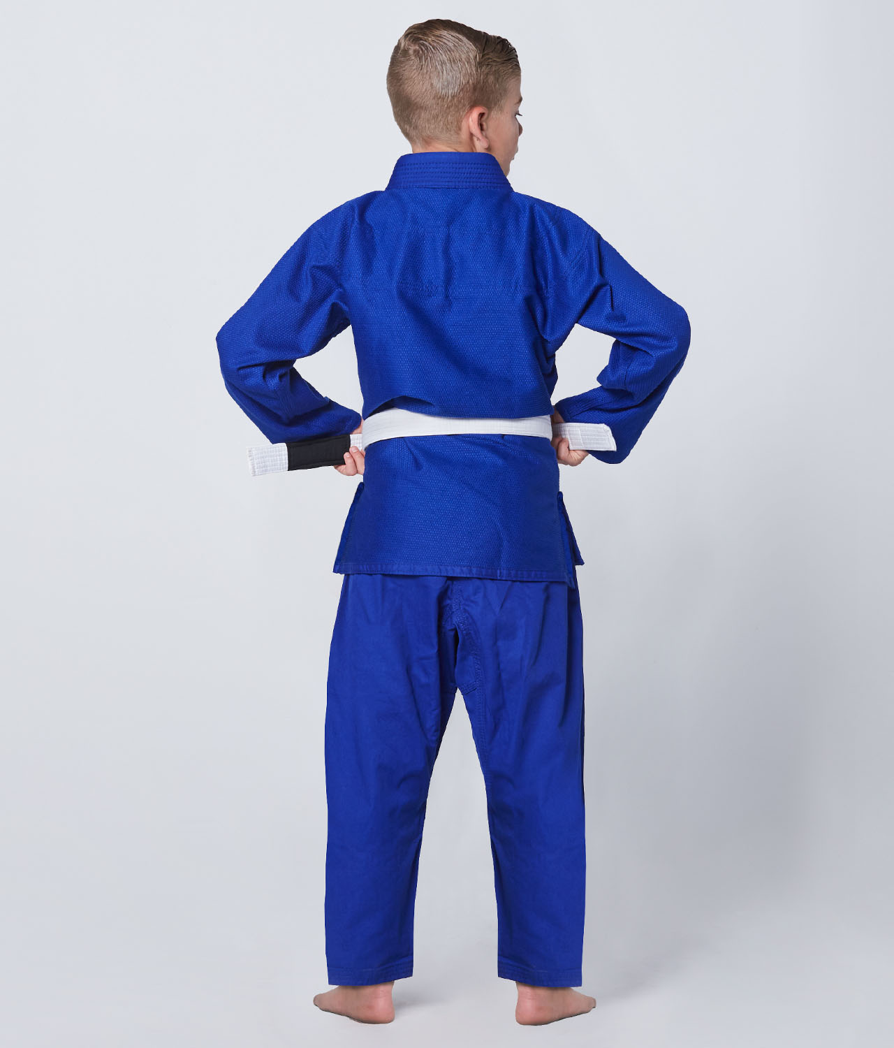 Elite Sports Kids' Essential Blue Brazilian Jiu Jitsu BJJ Gi Back View