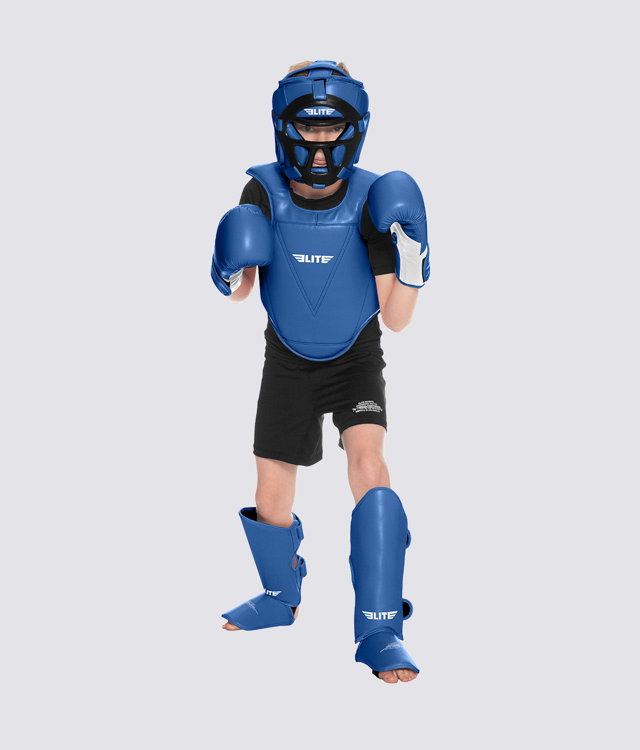 Kids' Blue Boxing Chest Guard : 4 to 8 Years