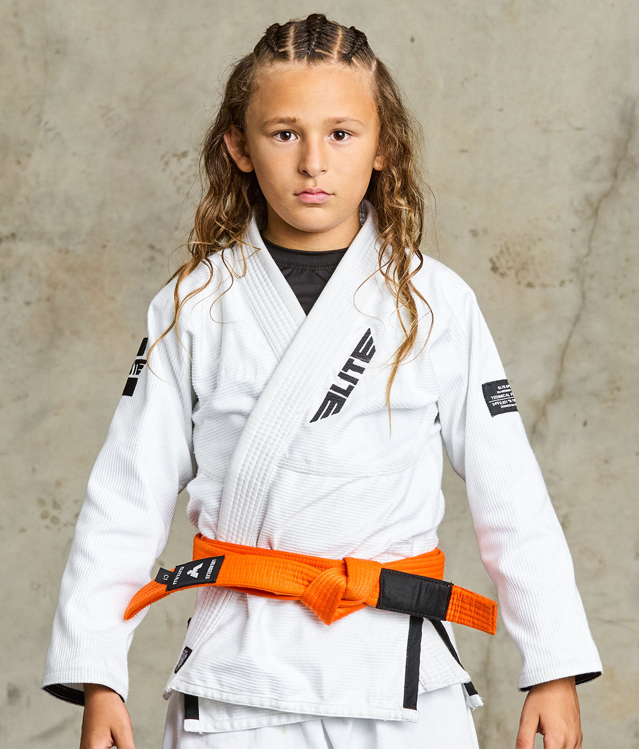 Elite Sports Kids Jiu Jitsu Gray/Black Belt - Youth IBJJF