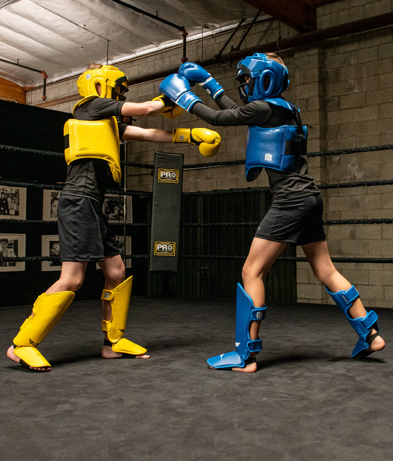 Kids' Yellow Boxing Chest Guard : 4 to 8 Years