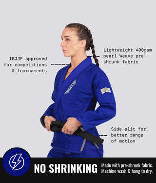 Core Blue Brazilian Jiu Jitsu Gi BJJ Uniform for Women